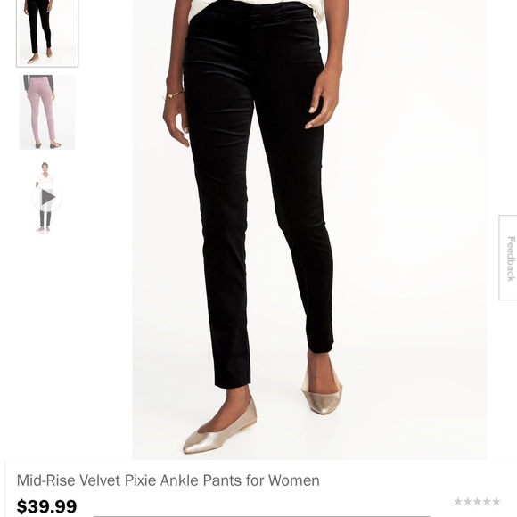 old navy velvet pixie pants